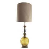 Murano Style Amber Glass Table Lamp 29" H
