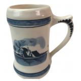 Delft Holland Hand Painted Ceramic Mug, 4.75" H