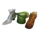 Collection of Three Decorative Shoes and Hat