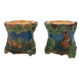 Import Collection Rabbit Ceramic Planters, 5" dia