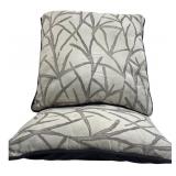 Pair of 18x18" Reversible Throw Pillows