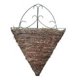 Woven Twig and Metal Wall-Mounted Planter