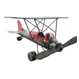 Deco 79 Distressed Metal Airplane Model