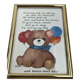 Katy Fisher Framed Teddy Bear Poem 5x7