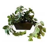 Artificial Pothos Plant in Metal Planter