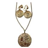 Sarah Coventry Goldtone Medallion Necklace and Set