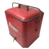 Pleasure Chest Vintage Red Metal Cooler