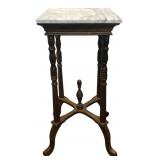 Victorian Style Marble Top Pedestal Table