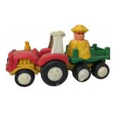 Mattel 2005 Plastic Toy Tractor and Trailer