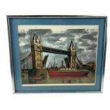 Bernard Buffet Tower Bridge Print, 1972, Framed