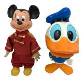 Vintage Disney Mickey Mouse and Donald Duck Toy Lo