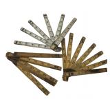 Lufkin Red End & Vintage Wooden Folding Rulers