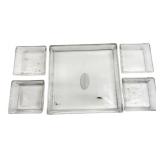 Crystalline 5-Piece Clear Glass Serving Set