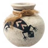 Ruland Mexican Ceramic Lizard Pot 6x3"