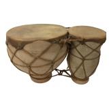 Pair of Earthenware Hand Drums