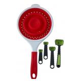 Dexas Collapsible Strainer and Measuring Spoon Set