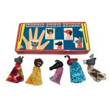 Tofa Vintage Wooden Finger Puppets Set