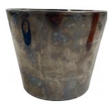 Tarnished Metal Cachepot Planter