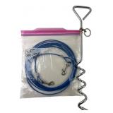 19-Foot Dog Tie-Out Cable and Spiral Stake