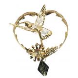 Crystal Creations 24K Gold Hummingbird Ornament