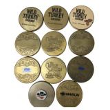 11 Assorted Promotional Snuff Can Lids