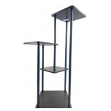 4-Tier Wood & Metal Display Stand 32" H
