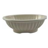 Haeger 3938-B Cream Ribbed Oval Planter Bowl