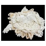 7 Assorted Handmade Crocheted Doilies