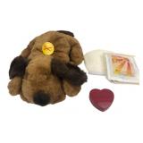SnuggleMe Plush Dog Toy with Heat Pack and Heart