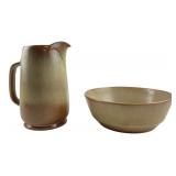 Frankoma Desert Gold Pitcher & Serving Bowl Set