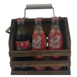 Coca-Cola Wooden Crate with Assorted Bottles