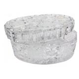 Crystal Clear 24% Lead Crystal Oval Lidded Box