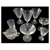 Mixed Lot of Eight Pieces of Glassware