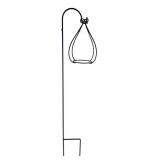 Black Metal Plant Hanger with Wire Basket 33"H