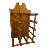 Rustic Wooden Wall Mount Wine Rack