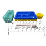 Simple Spaces Lid Rack and Plastic Kitchenware Set