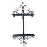 VTG Wrought Iron Sign Holder, 25" H x 12" W