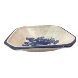 Italian Ceramic Fruit Motif Square Bowl