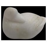 White Marble Carved Duck Figurine