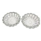 Pr. Clear Pressed Glass Scalloped trinket dish
