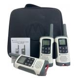 3 Motorola Talkabout T2XX Two-Way Radios & Case