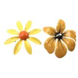 MCM Enamel Flower Brooches (2)