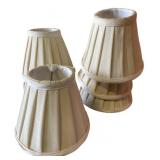 Set of Six Pleated Clip-On Lampshades