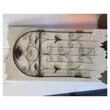 Farmhouse Rustic Metal/Wood Scroll Wall Art 46.5"