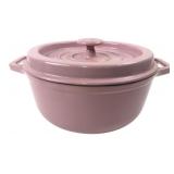 Country Cottage Pink Cast Iron Dutch Oven