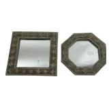 Pair of Mosaic Style Framed Wall Mirrors