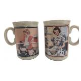 Watkins 1937 & 1939 Promotional Ceramic Mugs