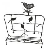 Pier 1 Imports Wire Bird Cookbook Holder