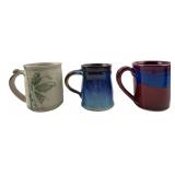 Three Assorted Studio Pottery Mugs