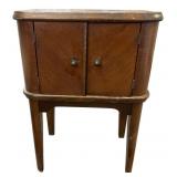 MCM Small Wood Cabinet with Metal Lining